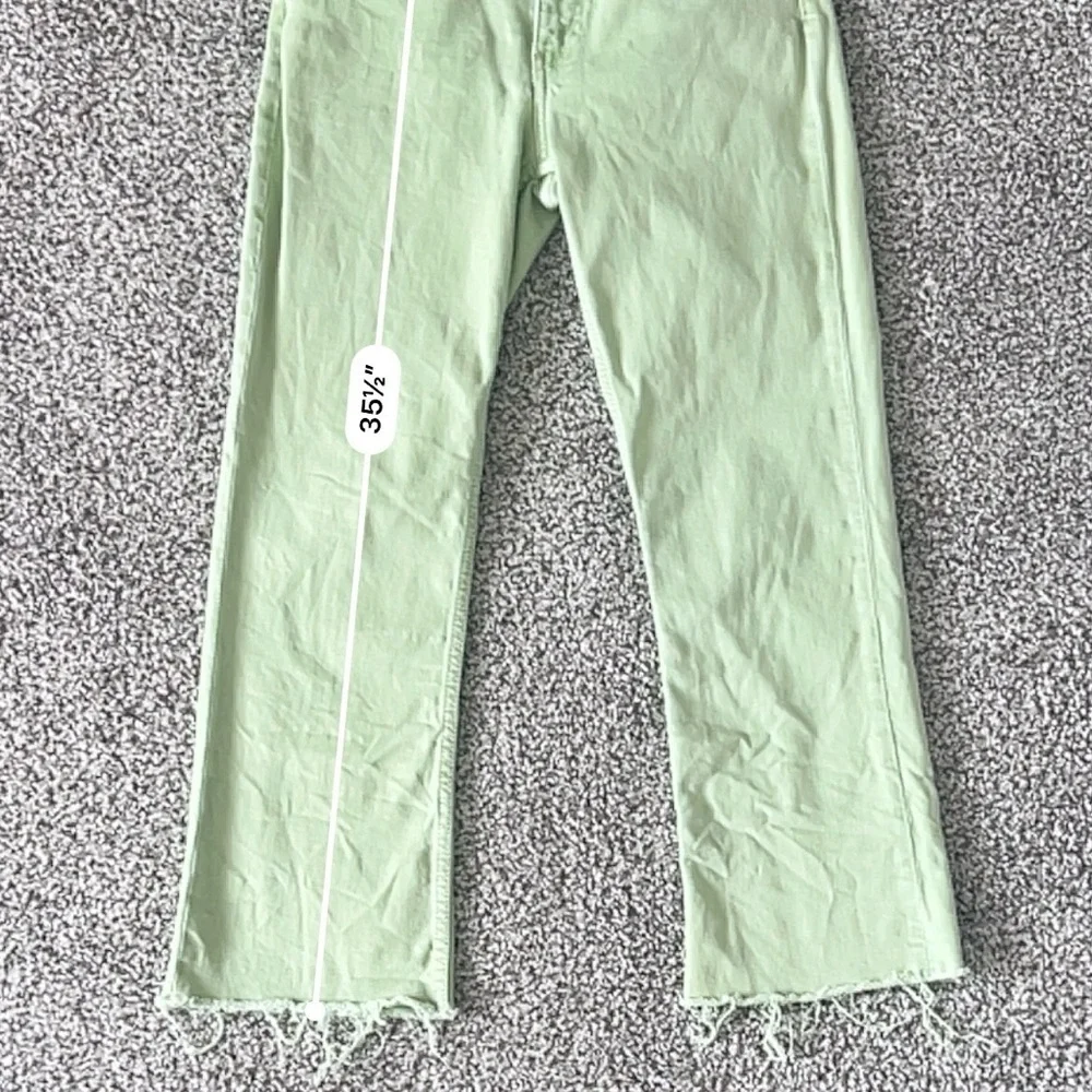 Zara High Rise KickFlare Jeans – Soft Girl  Pastel Retro Style - Pistachio Green